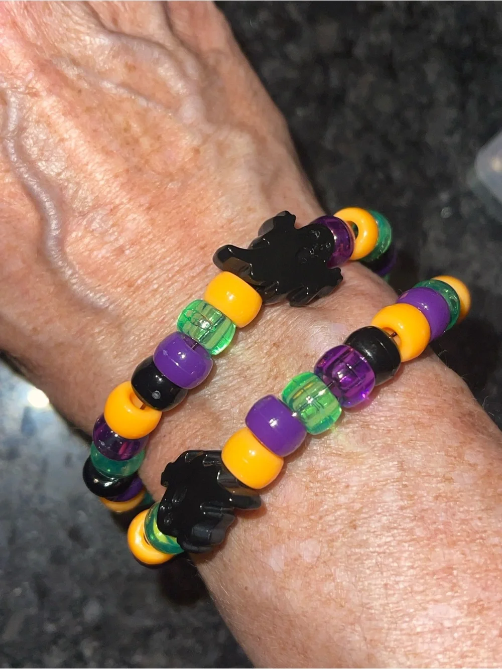 HANDMADE Halloween Flying Ghost Wrap Bead Bracelet - Choice of style